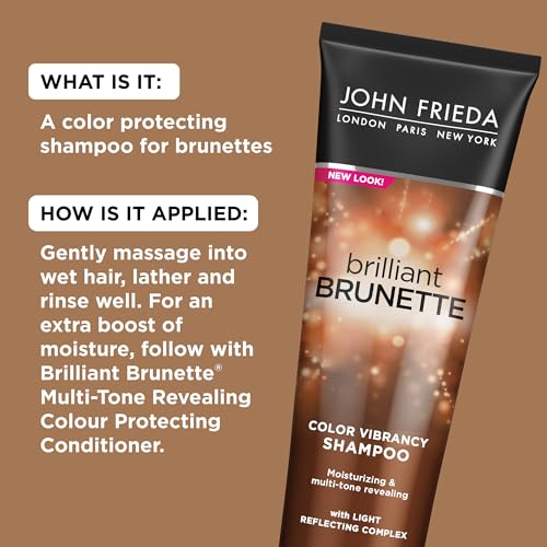 John Frieda Brilliant Brunette Multi-Tone Revealing Shampoo 8.45oz - Color Protect & Enhance