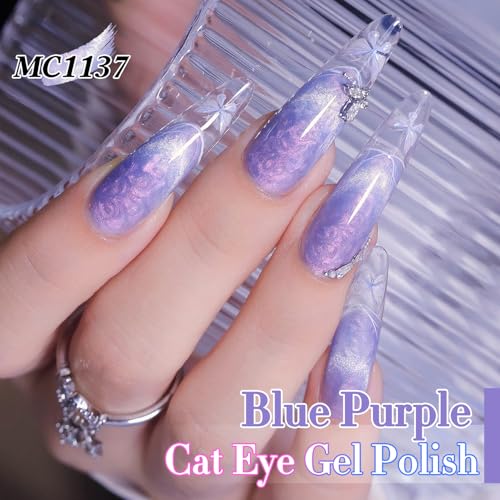 Double Rhythm 6-Color Cat Eye Gel Nail Polish Set with Magnetic Tool