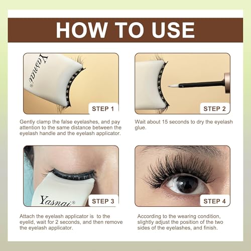YASNAI 2-Pack False Eyelash Applicator Tool for Easy Application