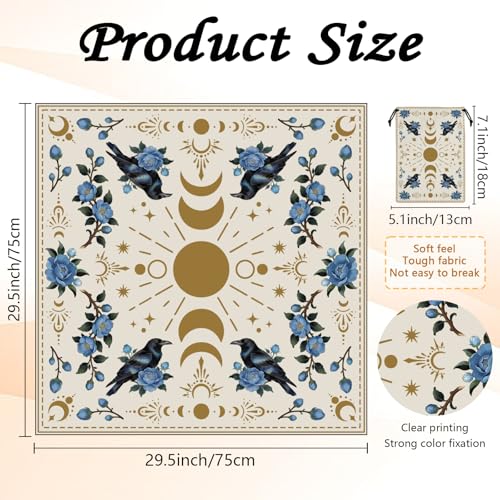 Tarot Altar Cloth - Premium Beige Velvet Table Cover for Divination