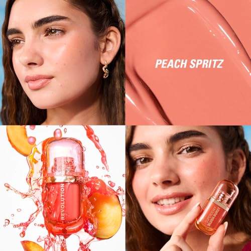 Revolution Superdewy Liquid Blush Burst - Peach Spritz, 0.14 oz