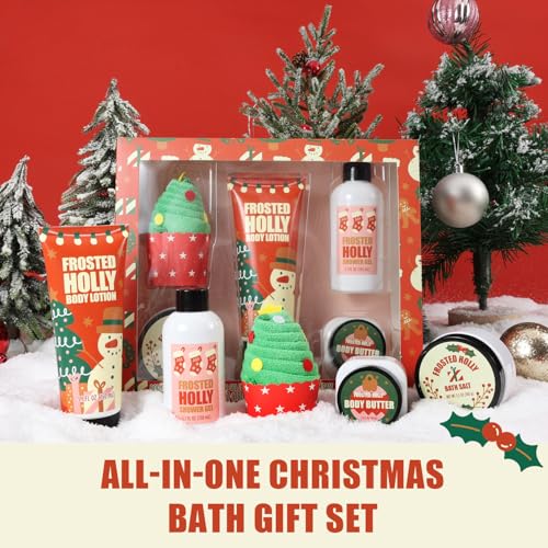 5 PCS Christmas Bath Gift Set for Women - Luxury Relaxation Kit