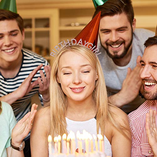 AOPRIE Rose Gold Birthday Tiara Crown & Sash Set for Women