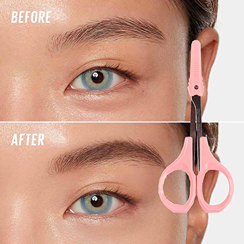 HiMo 12-in-1 Eyebrow Grooming Kit with Curved Scissors & Tweezers
