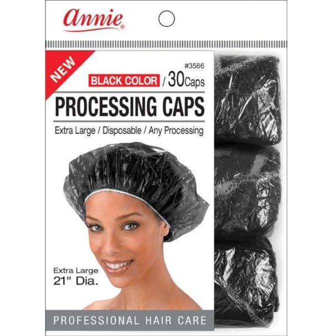 Extra Large Processing Caps - Clear Disposable Hair Treatment Caps for Coloring & Conditioning | 100-Count, 21″ Diameter
