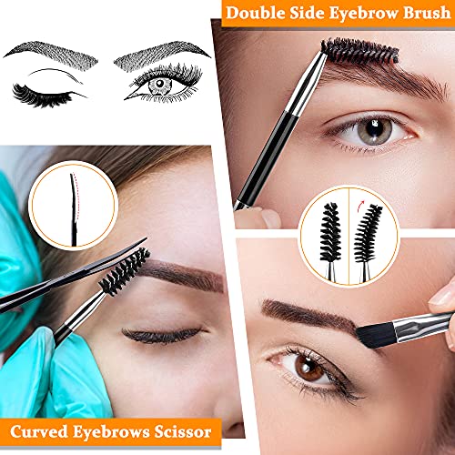 TsMADDTs 12-Piece Precision Eyebrow Tweezer Set with Case and Scissors