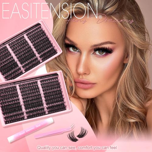 EASITENSION 270 PCS DIY 3D Lash Clusters Kit - Fluffy & Lightweight