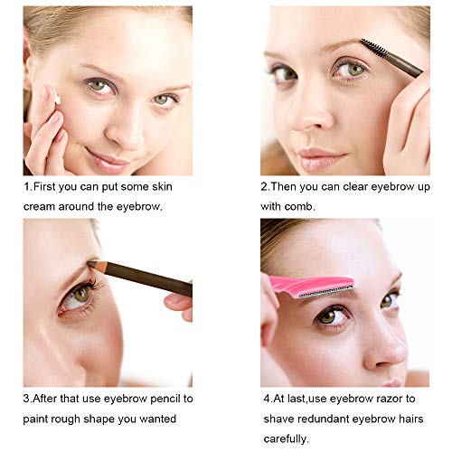 66 Pcs Eyebrow & Face Razor Set for Women & Men with Protective Cover - Safe & Easy to Use