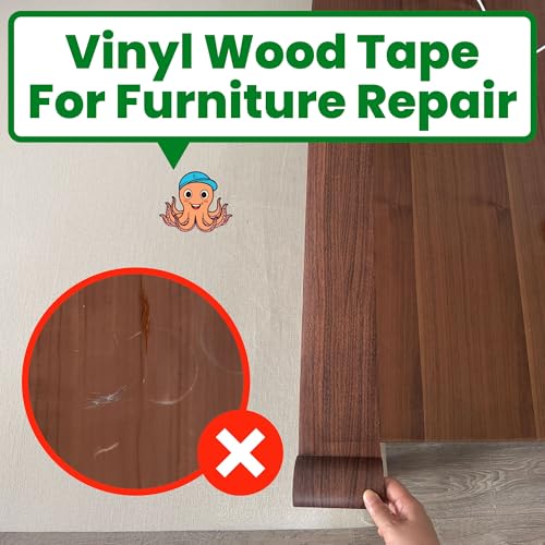 ECOHomes Wood Grain Repair Tape - Dark Walnut, 2.25" x 15' for Furniture Repair