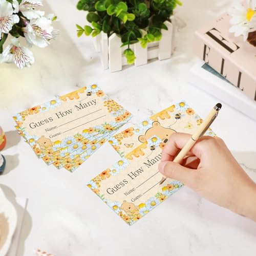 Winnie Baby Shower Guessing Game Set with Box & 50 Cards