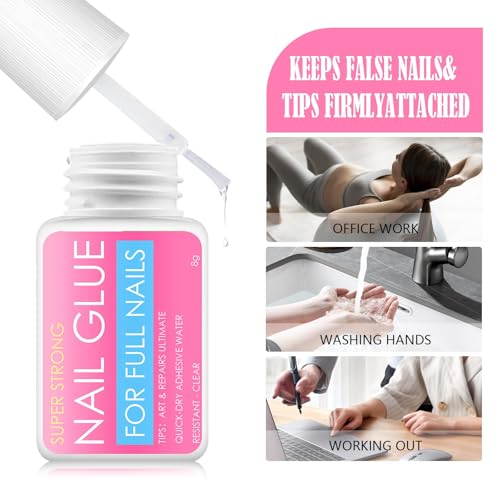 Professional Nail Glue for Press-On Nails - Long-Lasting Adhesive