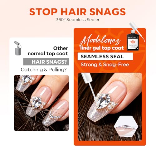 Modelones No Wipe Gel Top Coat - High Gloss & Strong Adhesion