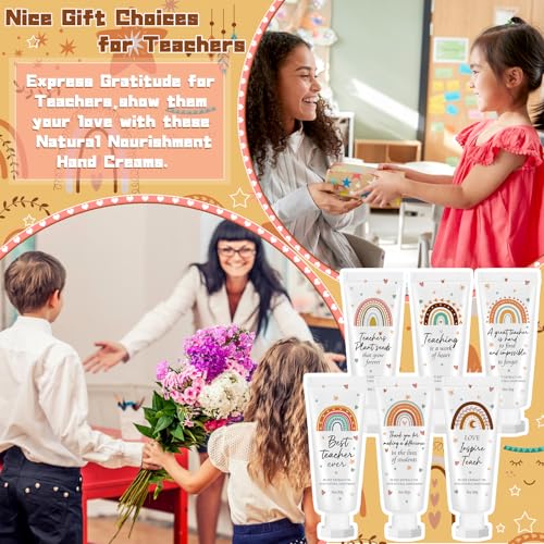 24-Piece Boho Rainbow Teacher Appreciation Hand Cream Gift Set