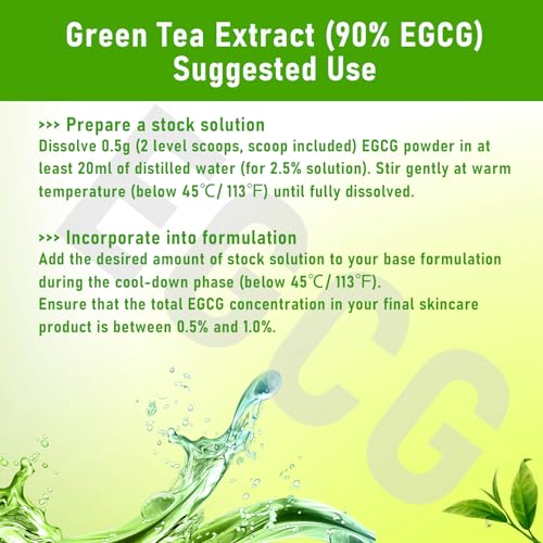 MAYKER Green Tea Extract Powder - 0.7 oz Cosmetic Grade for DIY Skincare