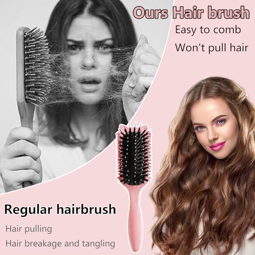 Curl Defining Brush for All Hair Types - Ergonomic Styling Tool
