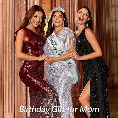 Silver Queen Tiara Crown for Women & Girls - Bridal, Party, Birthday Accessory