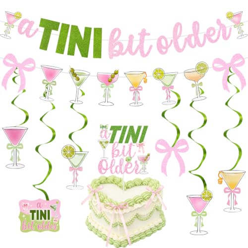A Tini Bit Older Birthday Banner Set - Martini Party Decorations