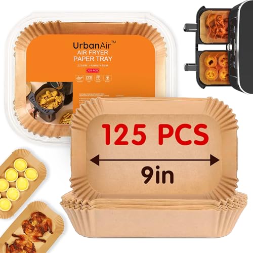 UrbanAir 9-Inch Air Fryer Paper Liners - 125pcs Non-Stick Parchment