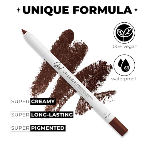 Lamel Gel Lip Liner Pencil Intense Brown 2-in-1 Waterproof Lipstick & Lip Contour