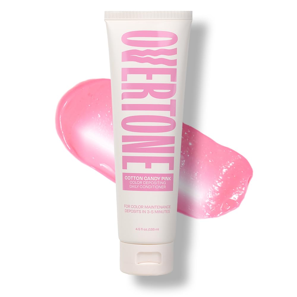 Overtone Daily Color Depositing Conditioner - Pastel Silver | 4.5oz Vegan Formula with Shea Butter & Coconut Oil for Color Refreshment