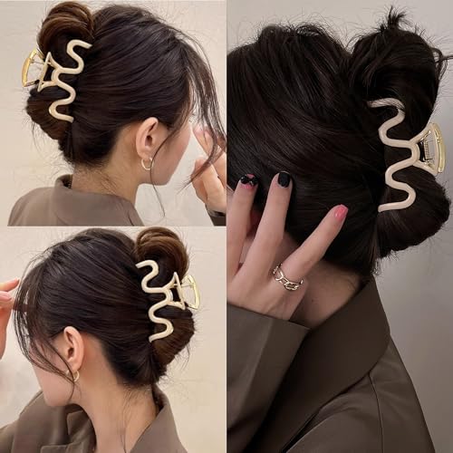 SINIDE Metal Claw Clips for Women - 3.5 Inch Strong Hold Hair Accessories