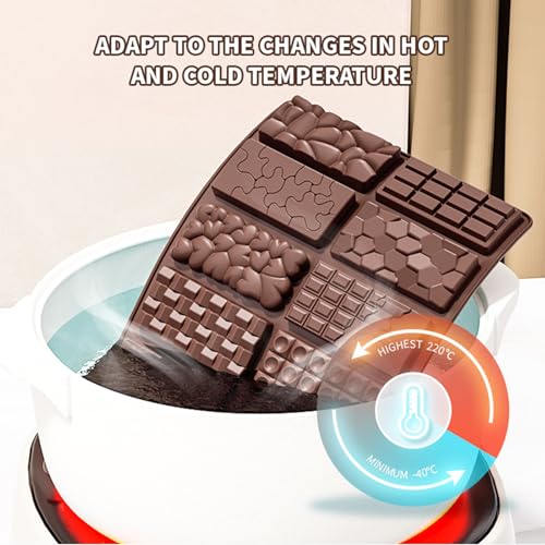 Silicone Chocolate Bar Molds - 2-Piece Non-Stick 12 Cavities