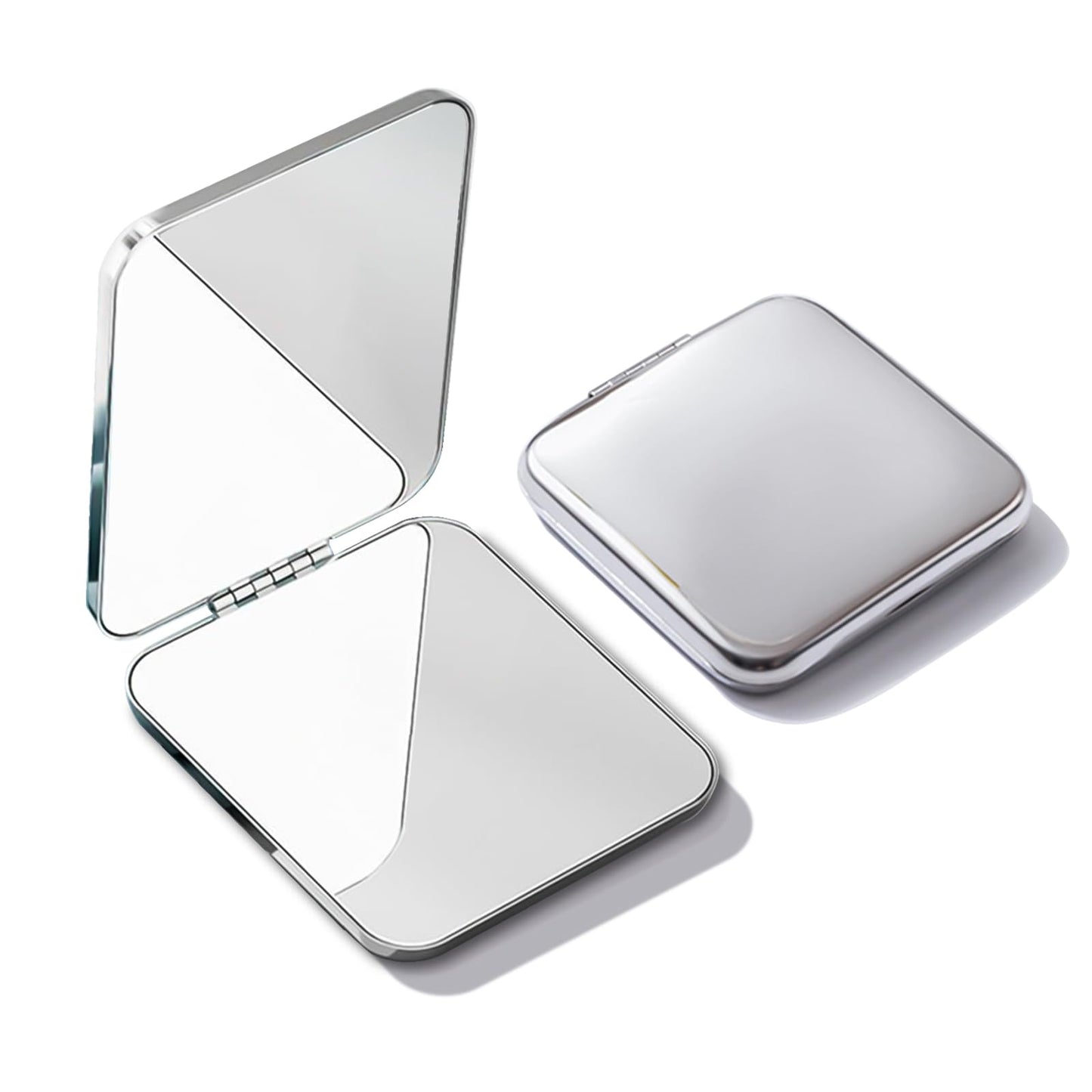 HSOOVZN Travel Makeup Mirror,Portable Folding Vanity Mirror 2-Sided Handheld Small Pocket Mirror Compact Portable for Handbag Purse Pocket(Round)