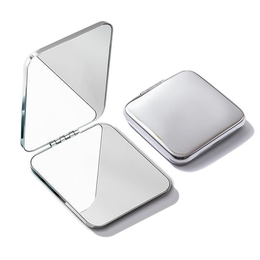 HSOOVZN Travel Makeup Mirror,Portable Folding Vanity Mirror 2-Sided Handheld Small Pocket Mirror Compact Portable for Handbag Purse Pocket(Round)