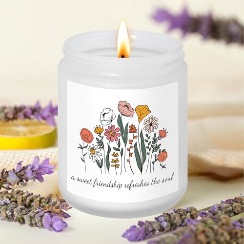 Christian Lavender Soy Candle for Friendship Gifts - 7oz