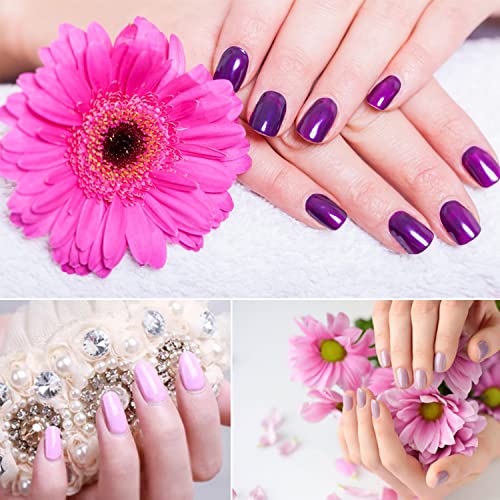 DANNEASY Glitter & Solid Color Nail Wraps - 24 Sheets Self-Adhesive Nail Art Stickers for Manicure, Includes File & Cuticle Stick (Variation 01)