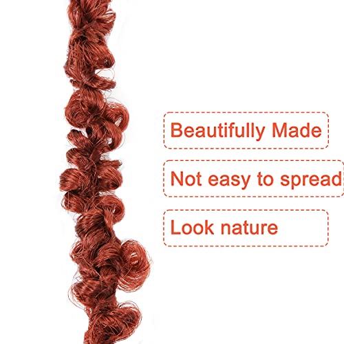 ZRQ 2 Packs 30 Inch Distressed Butterfly Locs Crochet Braids Pre-Looped Ginger Goddess Faux Locs