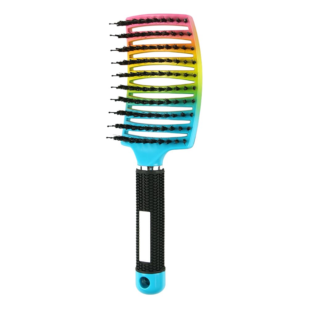 Ultra Detangling Brush - Magical Hairbrush for Wet or Dry Hair | Fast Drying, Massage Design (Pink & Purple)