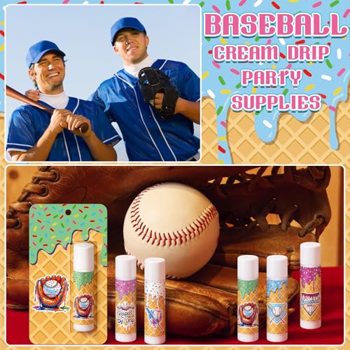 Loopeer Classic 30 Pcs Baseball Drip Lip Balm Party Favors