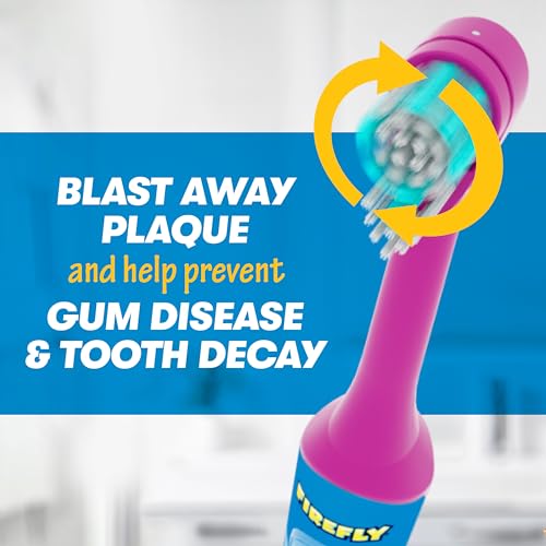 Firefly My Little Pony Power Toothbrush Set for Kids - Battery & Cover Included, 3 Pieces