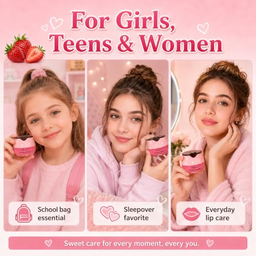 8-Piece Bee Lip Balm Set with Honey & Fruit Flavors - Hydrating Lip Masks