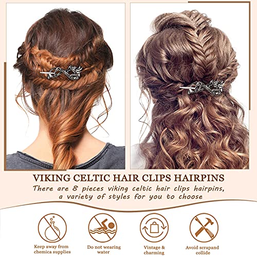 15-Piece Vintage Viking Hair Stick and Celtic Hair Slide Set for Women
