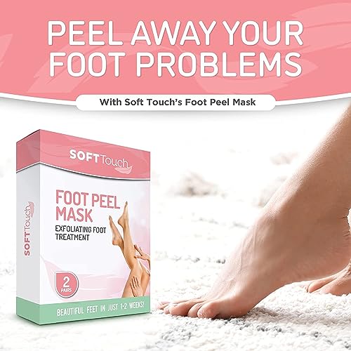 Dermora Aloe Vera Foot Peel Mask - 2 Pack for Soft, Smooth Feet