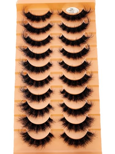 HBZGTLAD 5D-J23 3D Mink Effect False Eyelashes Winged Natural Thick Handmade