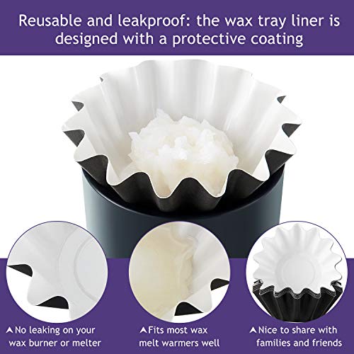 Boao 150 Pcs Reusable Wax Melt Liners, Leakproof Cups for Electric Warmers