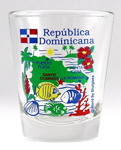 Dominican Republic Souvenir Shot Glass - 2.25" Tall