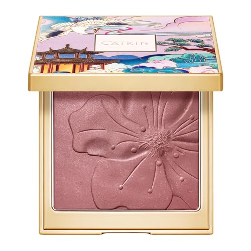 Catkin Cheek Powder Blush Baked Pink 10g - Long Lasting Natural Finish, C09 Midnight Variant