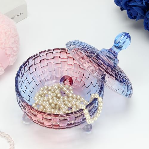 Large Glass Body Powder Container with 5.9-inch Soft Velour Powder Puff