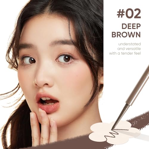 JUDYDOLL Ultrafine Eyeliner Gel Pencil #02 Dark Brown - Smudge-Proof, Water-Resistant