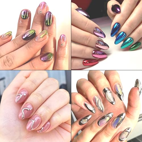 24 Colors Chrome Nail Powder Kit for Mirror Effect & Nail Art