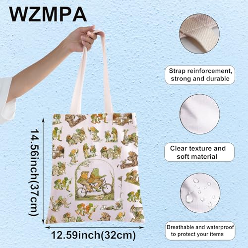 WZMPA Frog & Toad Cosmetic Bag - Funny Frog Character Makeup Pouch Gift