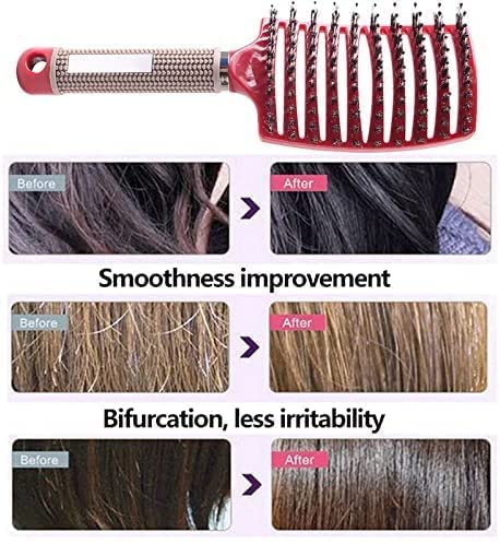 Ultra Detangling Brush - Magical Hairbrush for Wet or Dry Hair | Fast Drying, Massage Design (Pink & Purple)