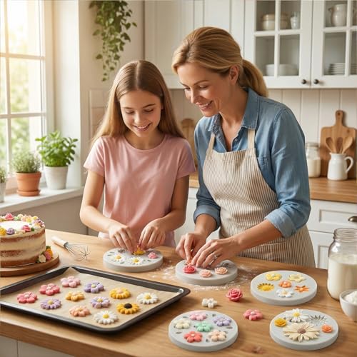 5 Pcs Flower Silicone Molds for Fondant, Chocolate & Crafts