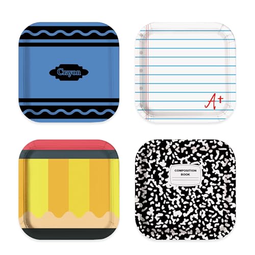 48pcs Back to School Paper Plates - 7 Inch Disposable Tableware