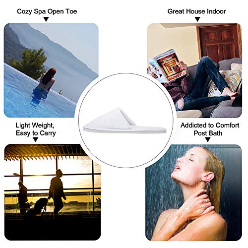 AhfuLife Disposable Spa Slippers - 5 Pairs Non-Slip Hotel Guest Slippers