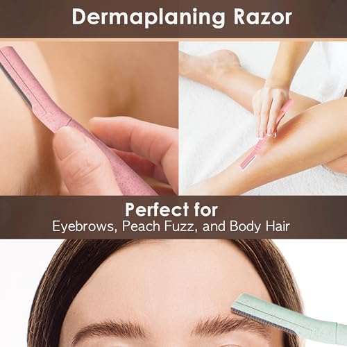 TADA Biodegradable Dermaplaning Tools 12-Pack – Green Face Razors